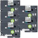 Compatible 3 x PT-9600 Brother PT9600 36mm Black Text On White P-Touch Tape