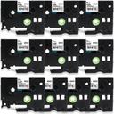 Compatible 3 x PT1950 Brother PT-1950 P-Touch Tape 6mm Black Text On Clear Tape