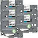 Compatible 3 x PTD800W Brother PT-D800W P-Touch Tape 6mm Black Text On Clear Tape