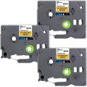 Compatible 3 x PTP700 Brother PT-P700 12mm White Text On Black Tape P-Touch Tape