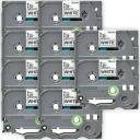 Compatible 5 x PT-D200 Brother PTD200 P-Touch Tape 9mm Black Text On Blue Tape