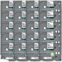 Compatible 5 x PT-D450 Brother PTD450 P-Touch Tape 12mm Black Text On Green Tape
