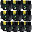 Compatible 5 x PT1000 Brother PT-1000 P-Touch Tape 12mm Black Text On Yellow Tape