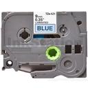Compatible 5 x PT2700 Brother PT-2700 18mm Black Text On Blue Tape - 8 Meters