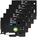 Compatible 5 x PT3600 Brother PT-3600 P-Touch Tape 24mm Black Text On Blue Tape