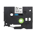 Compatible PT-P710BT Tape Brother PTP710BT 18mm Black Text On White Fabric Tape