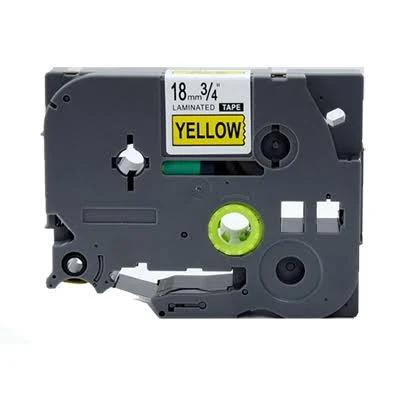 Compatible PT1830 Brother PT-1830 P-Touch Tape 18mm Black Text On Yellow Tape