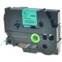 Compatible PT9200DX Brother PT-9200DX Tape 18mm Black Text On Green P-Touch Tape