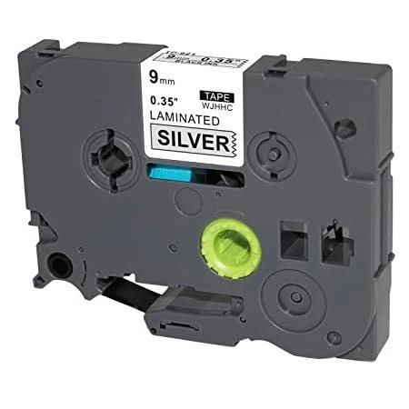 Compatible PTD450 Brother PT-D450 9mm Black Text On Silver P-Touch Tape