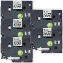 Compatible PTE300VP Brother PT-E300VP 6mm Black Text On White Tape P-Touch Tape