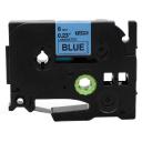 Compatible PTE550WVP Brother PT-E550WVP 6mm Black Text On Blue P-Touch Tape