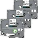 Compatible PTP300BT Brother PT-P300BT P-Touch Tape 12mm Black Text On Silver Tape