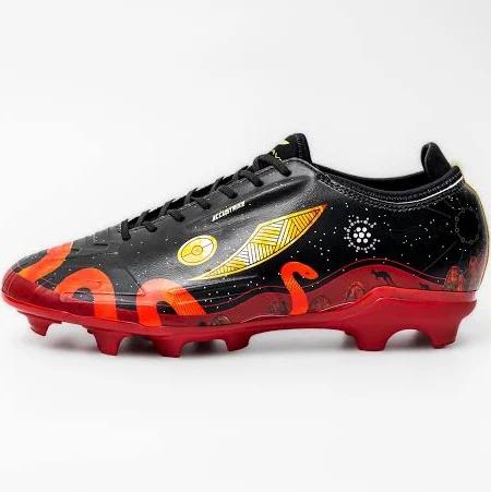 Concave First Nations V1 FG - Kids Football Boots - Black/Red/Yellow