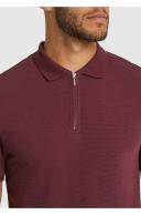 Connor Hayling Quarter Zip Smart Polo Wine XS