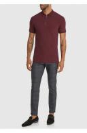 Connor Hayling Quarter Zip Smart Polo Wine XS