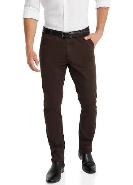 Connor Platinum Slim Stretch Chino Brown 35