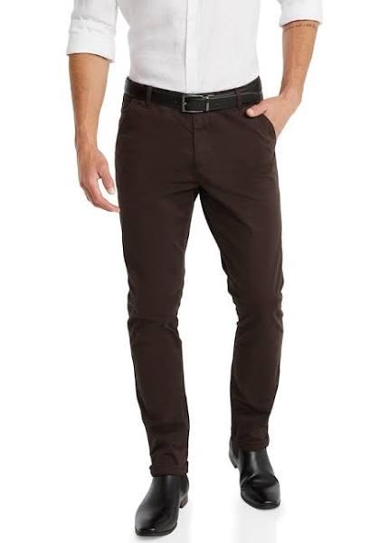 Connor Platinum Slim Stretch Chino Brown 42