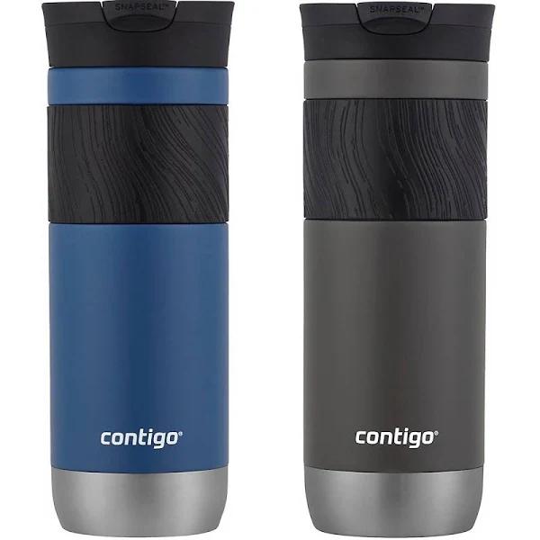 Contigo Snapseal Insulated Travel Mug, 20 oz, Sake/Blue Corn, Grip