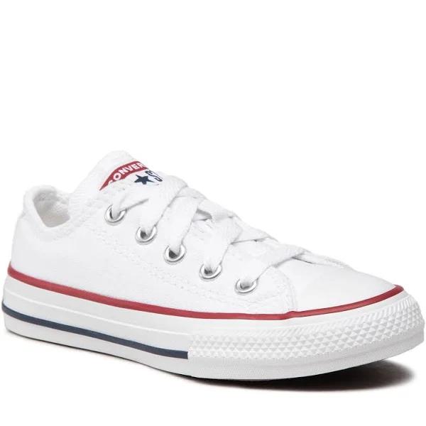 Converse 3j256c Chuck Taylor All Star Ox White Kids Trainers