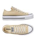 Converse Beige Chuck Taylor All Star Lift Platform Sneakers