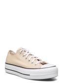 Converse Beige Chuck Taylor All Star Lift Platform Sneakers