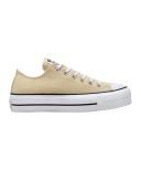 Converse Beige Chuck Taylor All Star Lift Platform Sneakers
