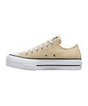 Converse Beige Chuck Taylor All Star Lift Platform Sneakers