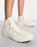 Converse Chuck Taylor All Star Crochet Hi Sneakers in White