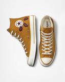 Converse Unisex Chuck 70 Crafted Patches High Top Burnt Honey Sneakers