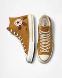 Converse Unisex Chuck 70 Crafted Patches High Top Burnt Honey Sneakers