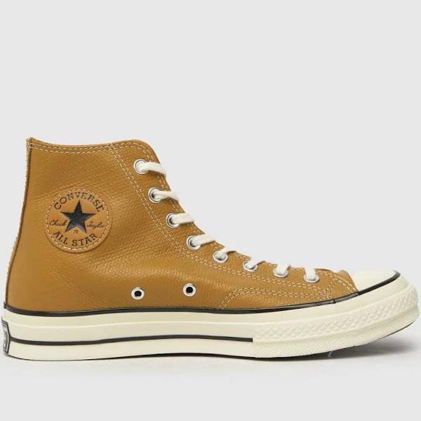 Converse Unisex Chuck 70 Leather High Top Golden Tan Sneakers