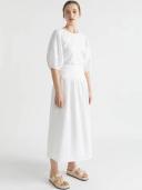 Core Linen Gathered Maxi Skirt - AUBURNBRWN - 06