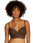 Cosabella Women's Never Say Never Sweetie Bralette, Brown, Xlarge, Lace Bralette