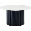 Cosmos Coffee Table - White Oak - Carrara Marble - 100cm - by Life Interiors