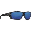 Costa Del Mar Tuna Alley Polarized Sunglasses Blackout/Blue Mirror 580P Mislabel