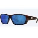 Costa Del Mar Tuna Alley Polarized Sunglasses Blackout/Blue Mirror 580P Mislabel