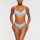 Cotton Logo Underwire Demi Bra | Frost
