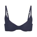 Cotton Logo Underwire Demi Bra | Navy