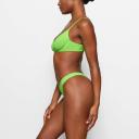 Cotton Logo Underwire Demi Bra | Neon Green