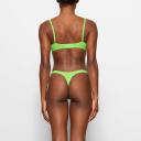 Cotton Logo Underwire Demi Bra | Neon Green