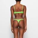 Cotton Logo Underwire Demi Bra | Neon Green