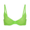 Cotton Logo Underwire Demi Bra | Neon Green