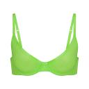 Cotton Logo Underwire Demi Bra | Neon Green