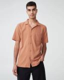 Cotton On - Men's Brown Shirts - Riviera Short Sleeve Shirt - Size L at The Iconic
