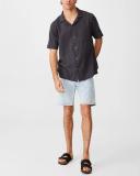 Cotton On - Men's Grey Shirts - Riviera Short Sleeve Shirt - Size XS at The Iconic