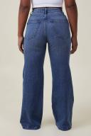 Cotton On Women - Curvy Stretch Wide Jean - Bottle blue