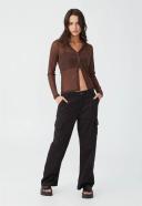 Cotton On - Women's Black Pants - Bobbie Cargo Pants - Size 16 at The Iconic