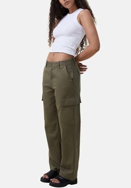 Cotton On - Women's Green Pants - Bobbie Cargo Pants - Size 8 at The Iconic