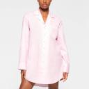 Cotton Poplin Sleep Button Up Dress | Baby Pink