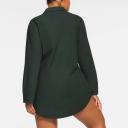 Cotton Poplin Sleep Button Up Dress | Pine Logo
